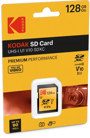 Kodak SD Kaart Classe 10 - UHS-I V10 128GB.