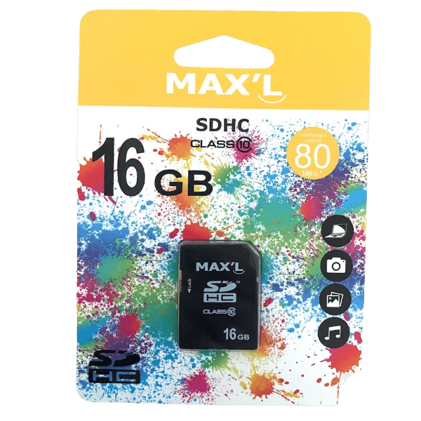 Max'L SDHC kaart classe 10 16GB