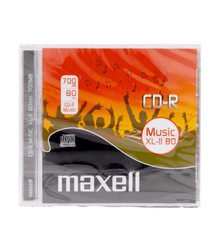 Maxell CD-R Music - 624880 in verpakking. Verkrijgbaar bij WTElectric.nl